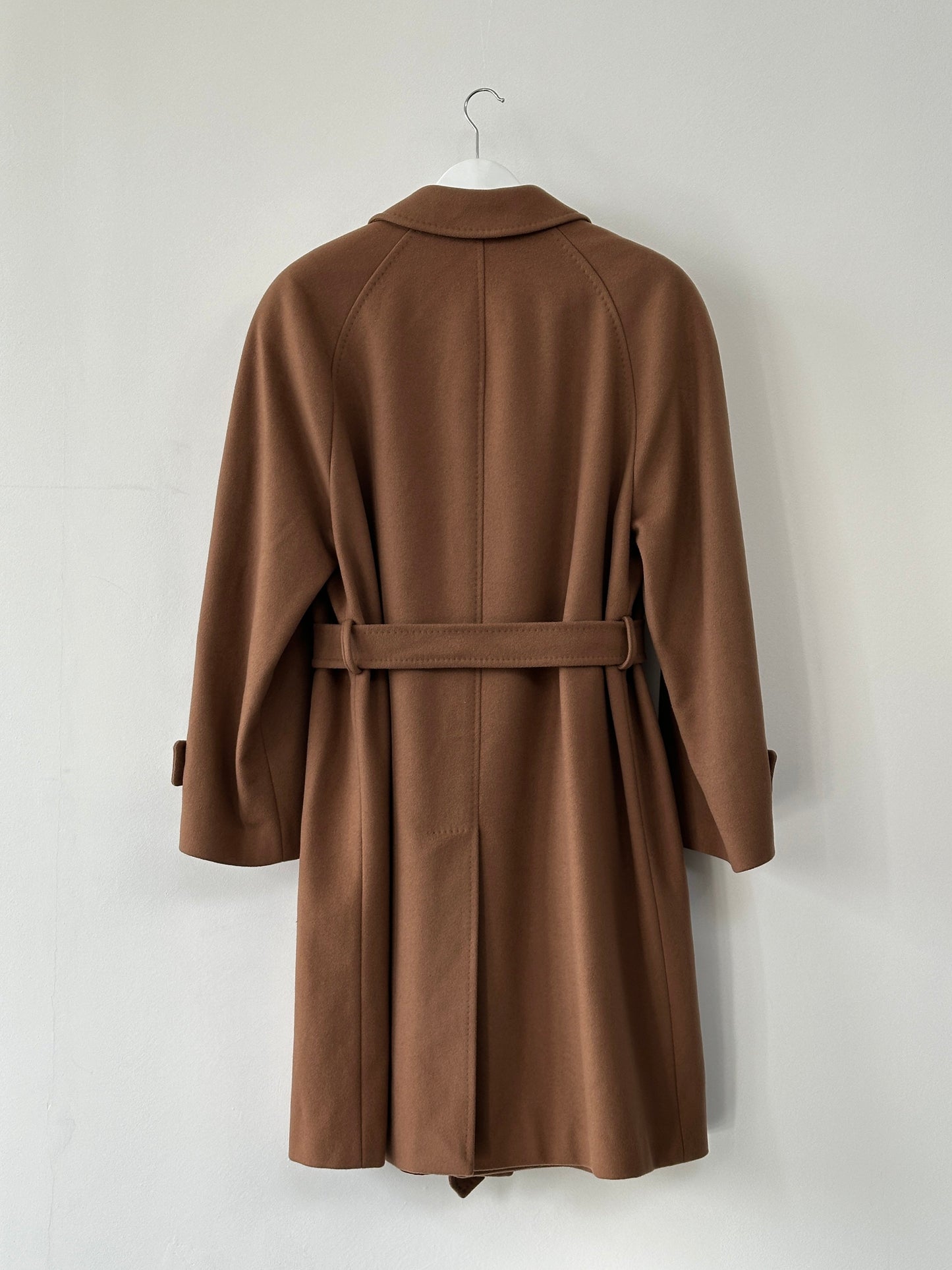 Italian Vintage Wool Cashmere Belted Coat - XL