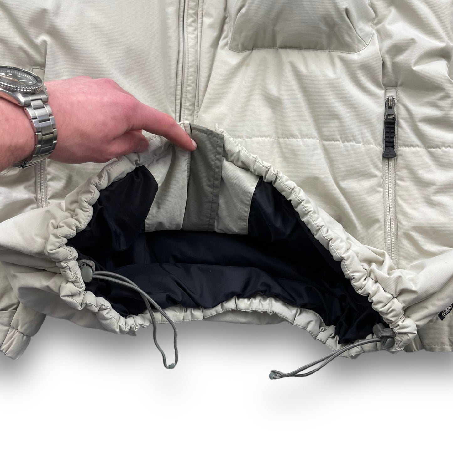 Nike ACG Padded Asymmetric Zip Jacket (L) | Default Title, Cream