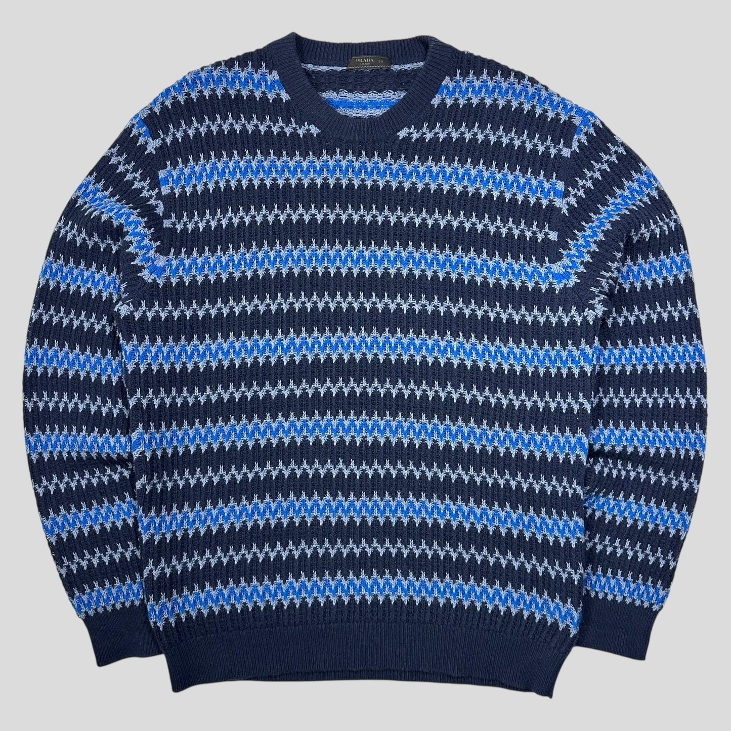 Prada 2019 Lightning Cashmere Wool Logo Knit - IT54 (L)