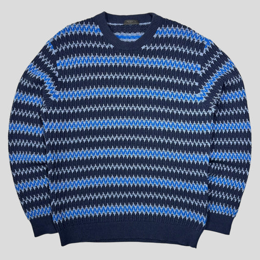 Prada 2019 Lightning Cashmere Wool Logo Knit - IT54 (L) | Black
