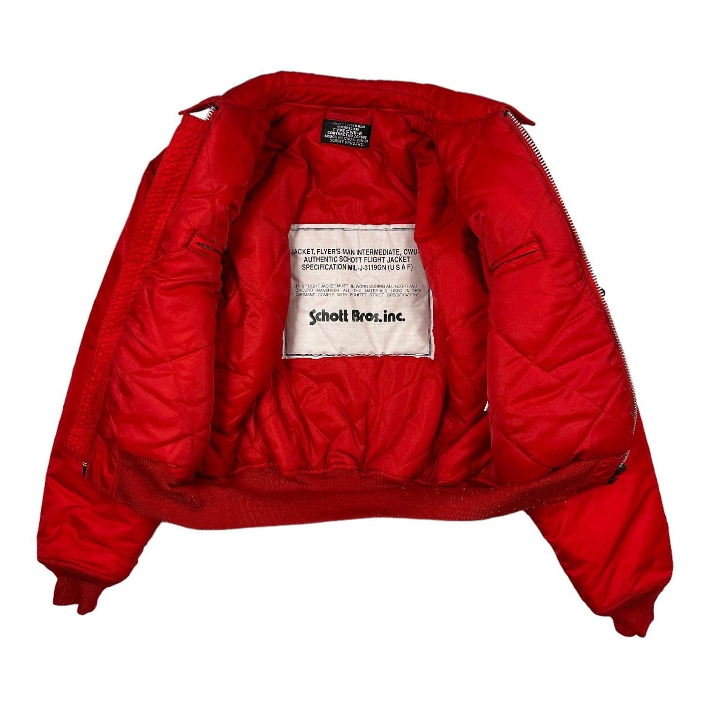 Schott NYC Red Bomber Jacket - Known Source