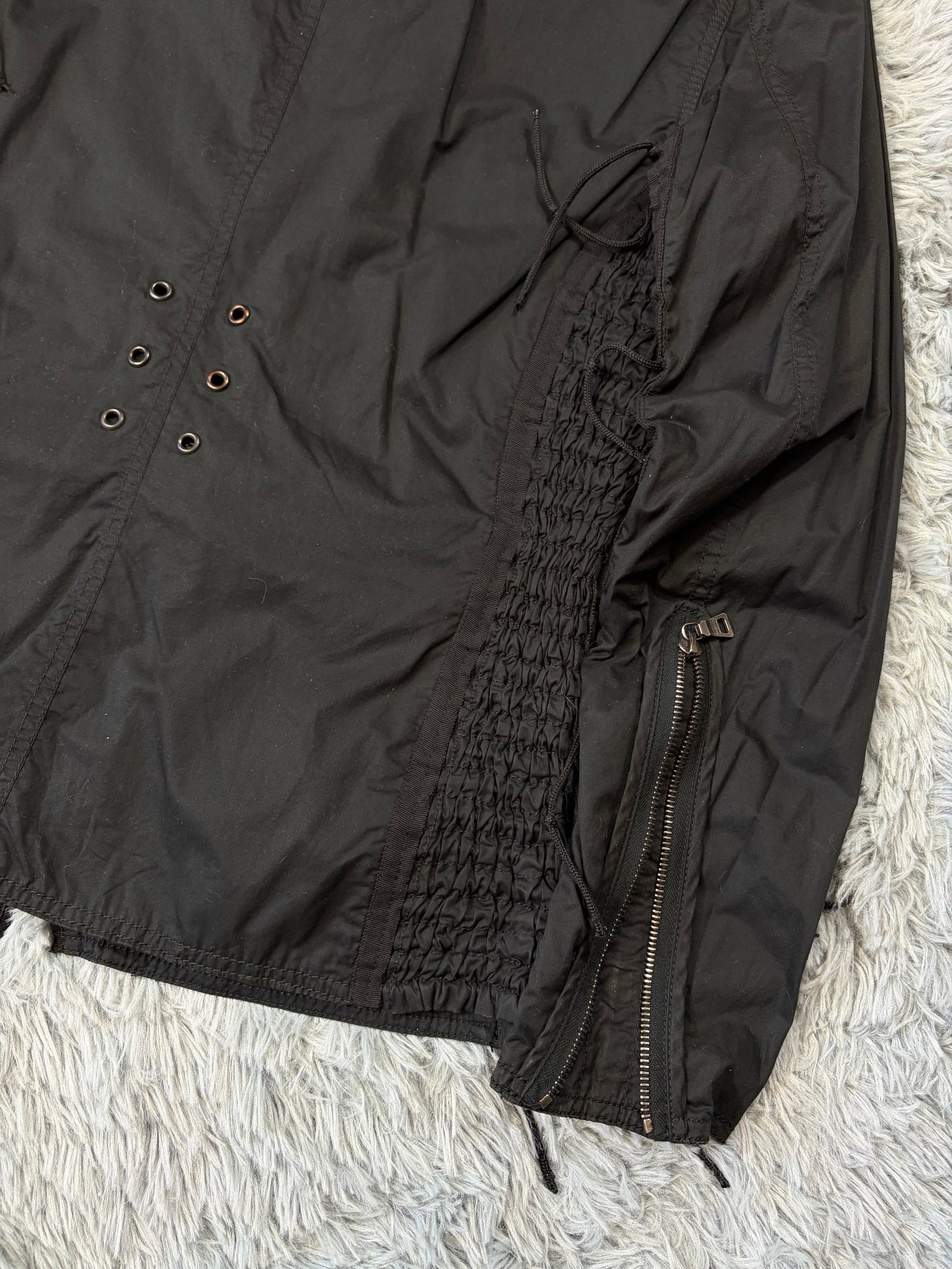 Prada Sport 00’s Tassel Detailed Cotton Multipocket Biker Jacket - M | O/S, Black