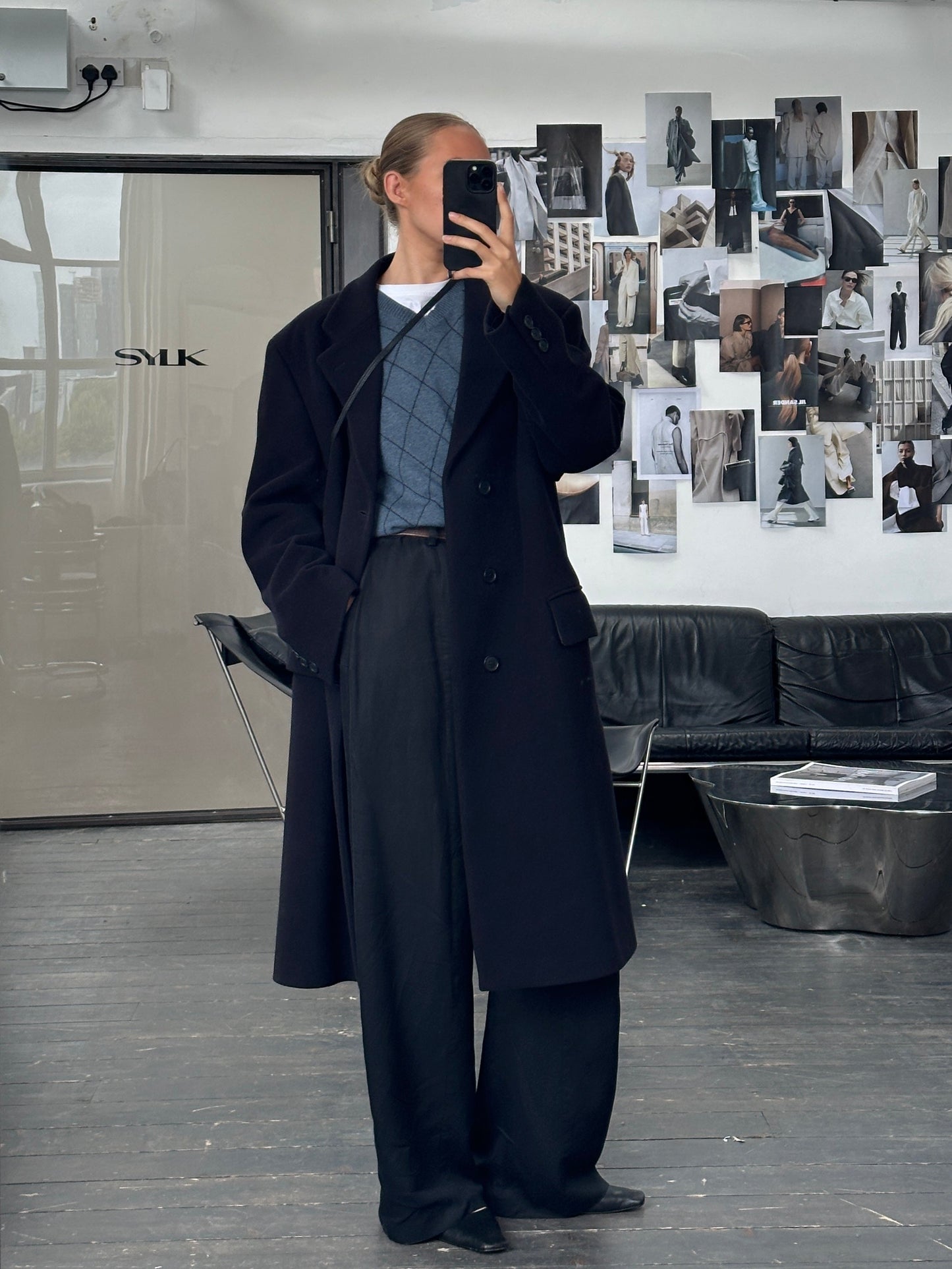 Emporio Armani 1990s Wool Cashmere Single Breasted Coat - XL