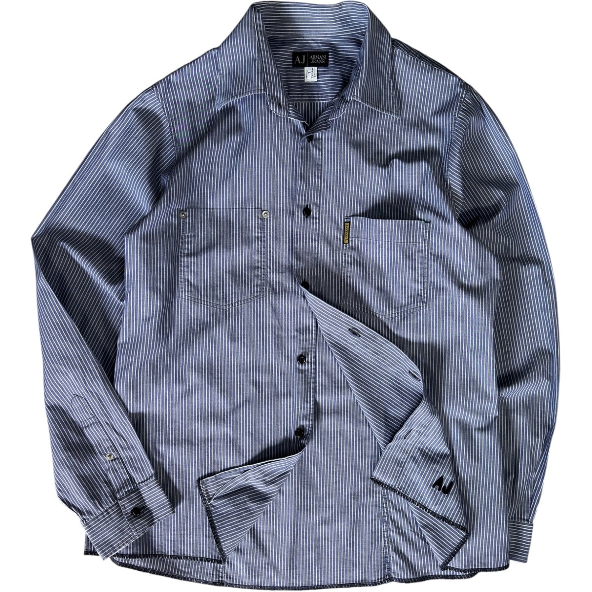 Armani Jeans 00’s Striped Shirt L | Large, Multicoloured