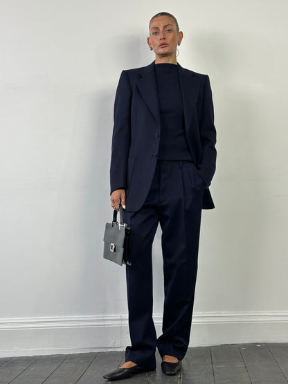 Italian Vintage Circa 90s Pure Wool Single Breasted Blazer - 38R/M