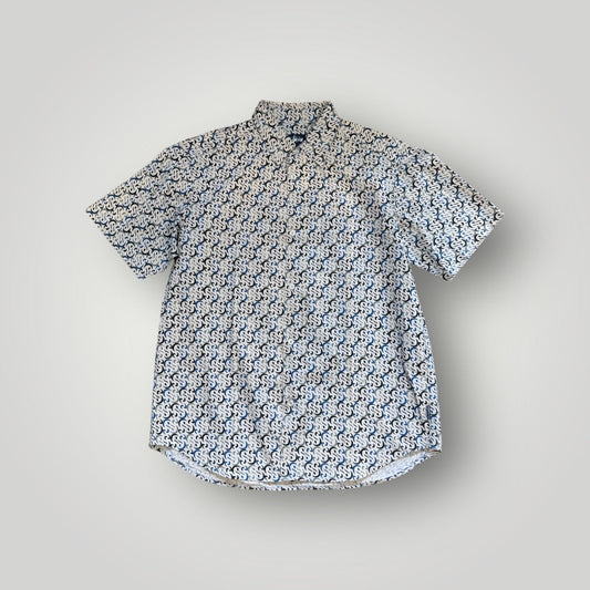 Stüssy NYLTA Early 2000's Monogram S Short Sleeve Shirt L