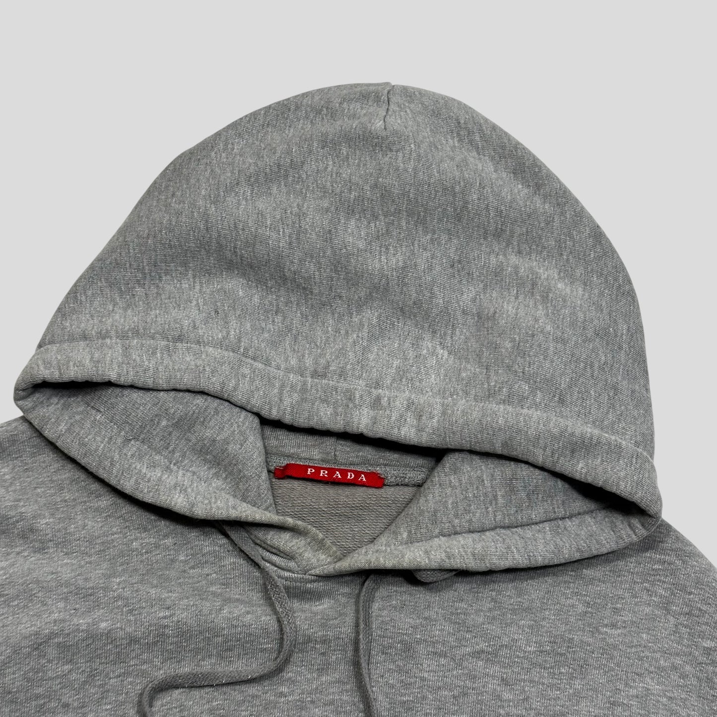 Prada Sport 2008 Grey Red Tab Hoodie - M