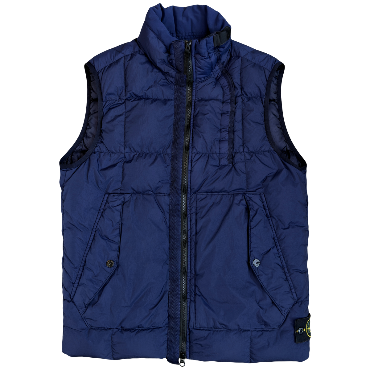 Stone Island AW/18 Crinkle Reps Down Puffer Gilet In Navy (L) | Navy, Navy