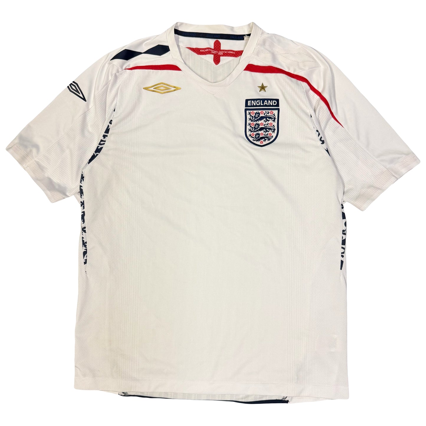 Umbro 2007/09 England Shirt In White (L) | Large, White