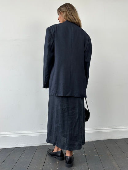 Vintage 1990s Wool Blend Single Breasted Blazer - 48R/XXXL