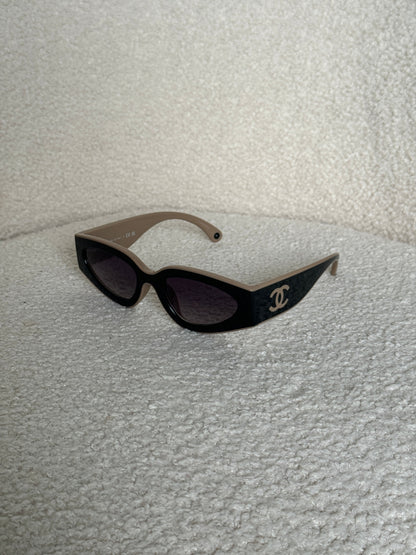 Chanel CC Cat Eye Sunglasses | O/S, Brown