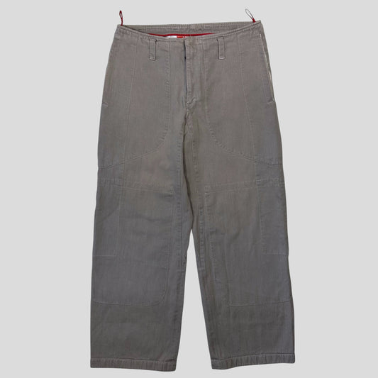 Prada Sport 00’s Twill Cotton Baggy Carpenter Trousers - IT48 | Default Title, Grey