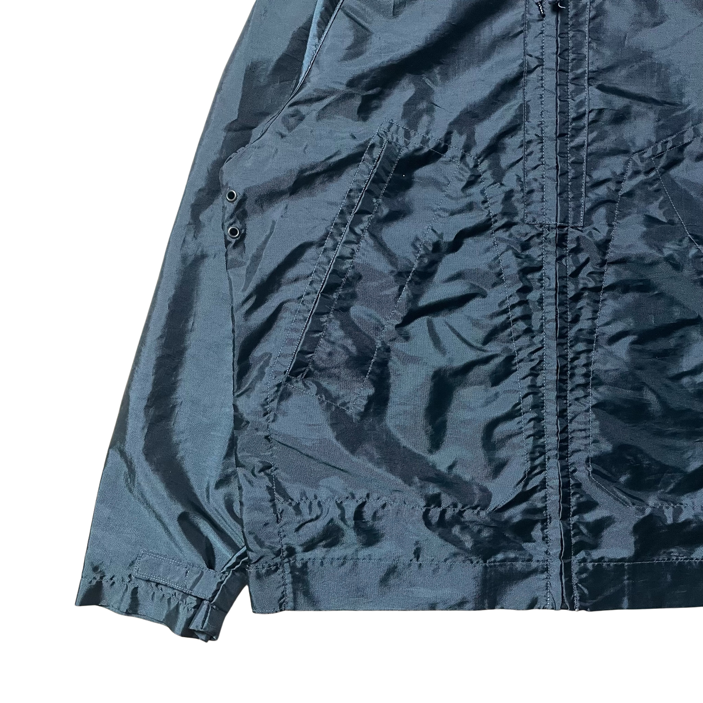 S/S 1995 Petrol Blue Hooded Coach Jacket