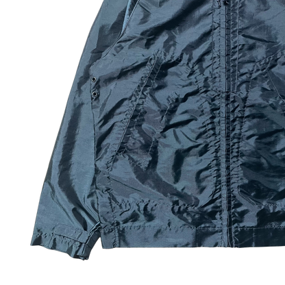 S/S 1995 Petrol Blue Hooded Coach Jacket