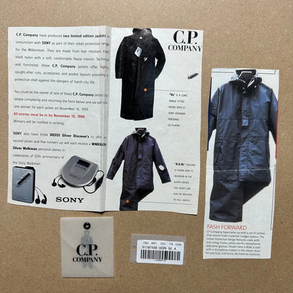 A/W 1999 Matt Black C.P. COMPANY Urban Protection R.E.M Jacket
