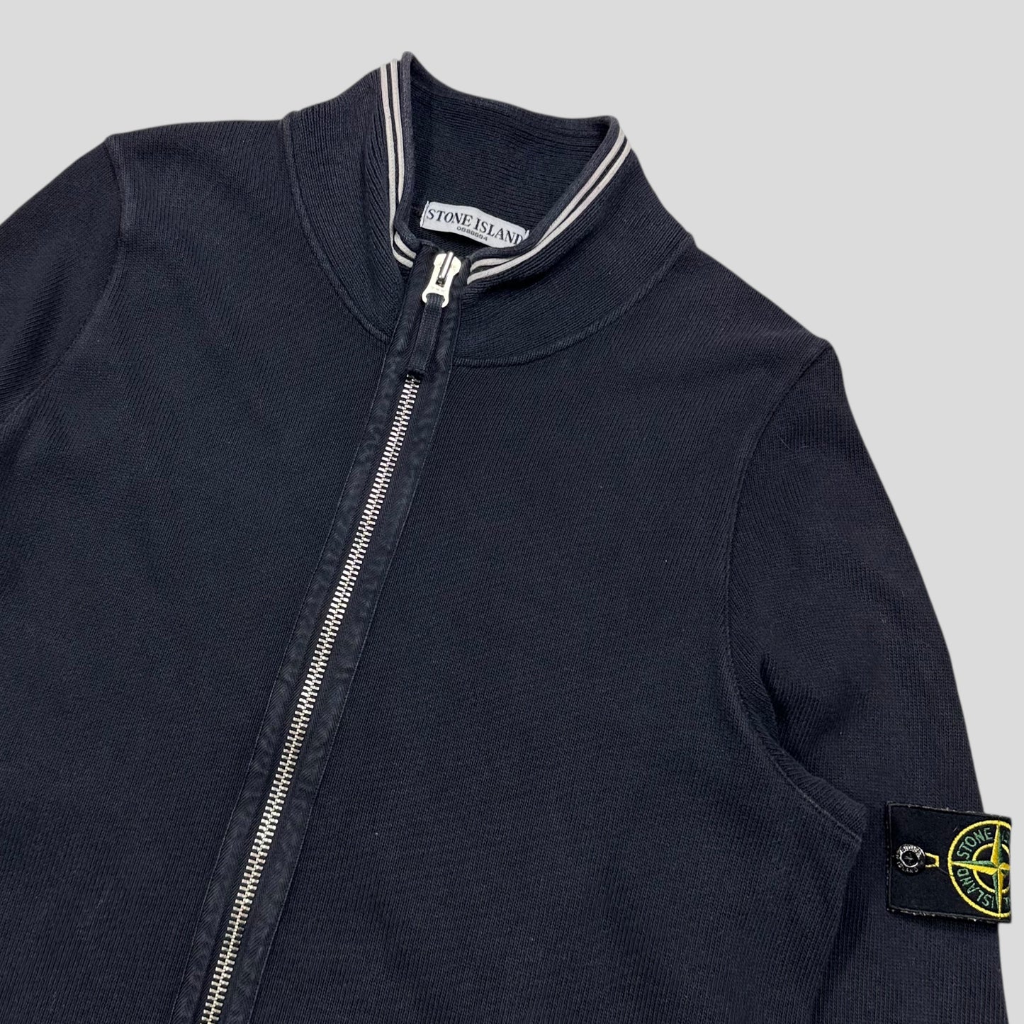 Stone Island SS07 Navy Striped Cotton Cardigan Jacket - M/L