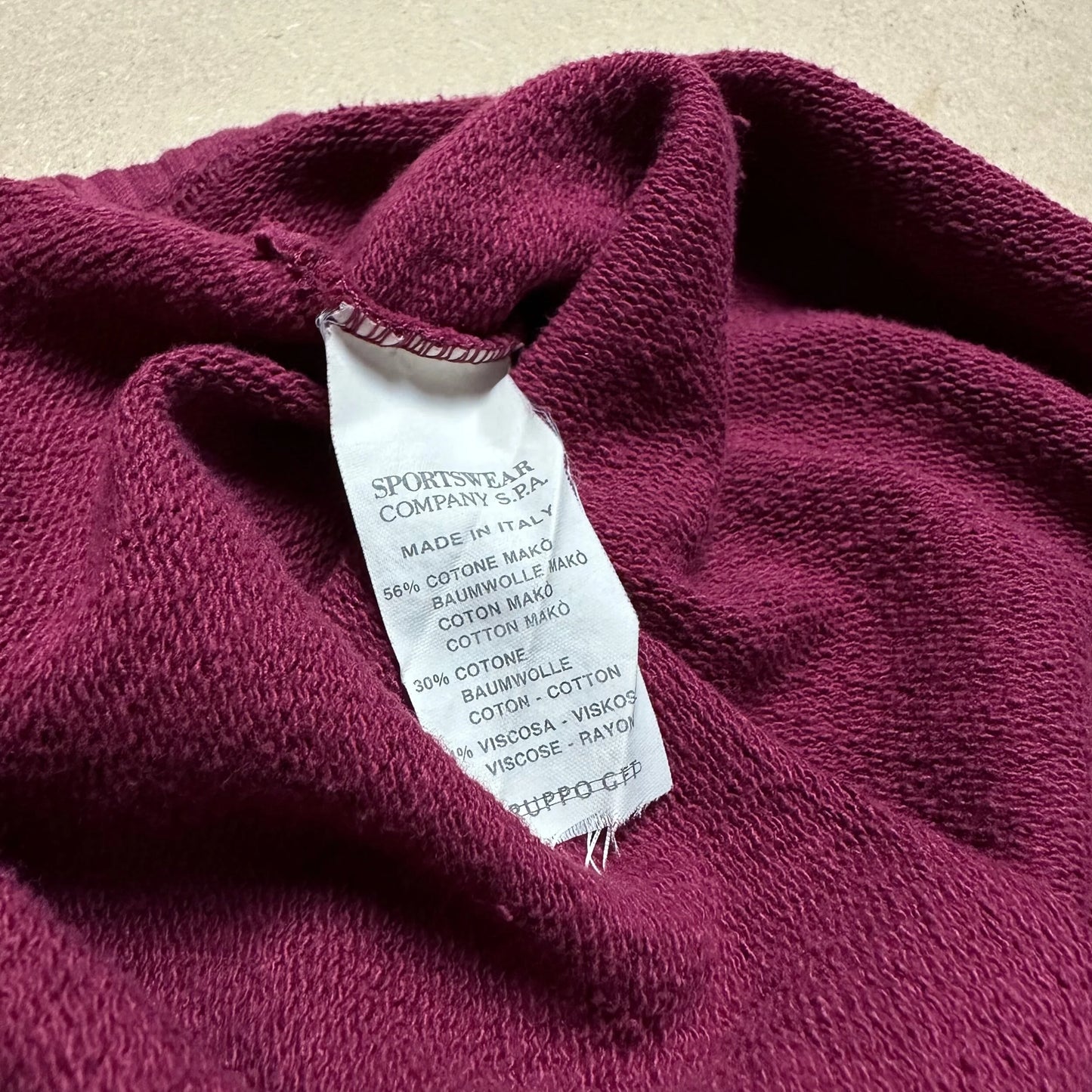 S/S 1993 Burgundy “Life Safer” Quarter Zip Pullover Sweater