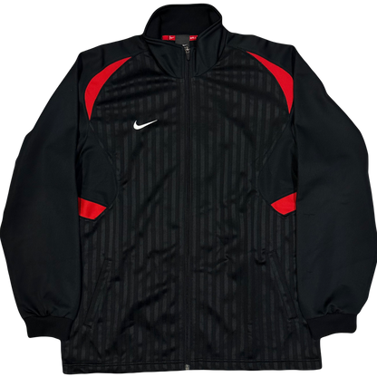 Nike 2000s Nylon Tracksuit In Black & Red ( XL )