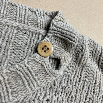 A/W 1995 Oatmeal Knitted Side Button Crew Neck