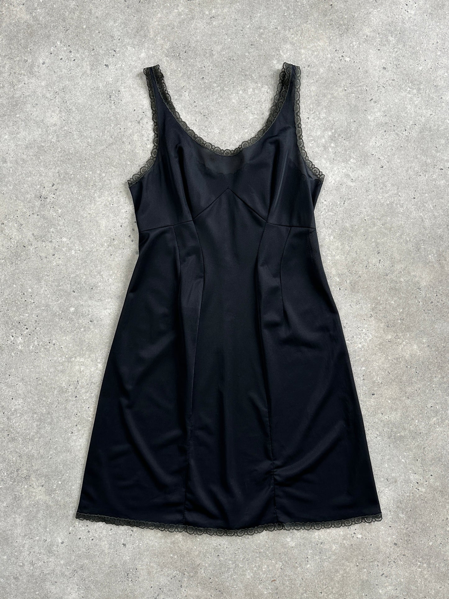 Vintage 1990s Lace Mini Slip Dress - M