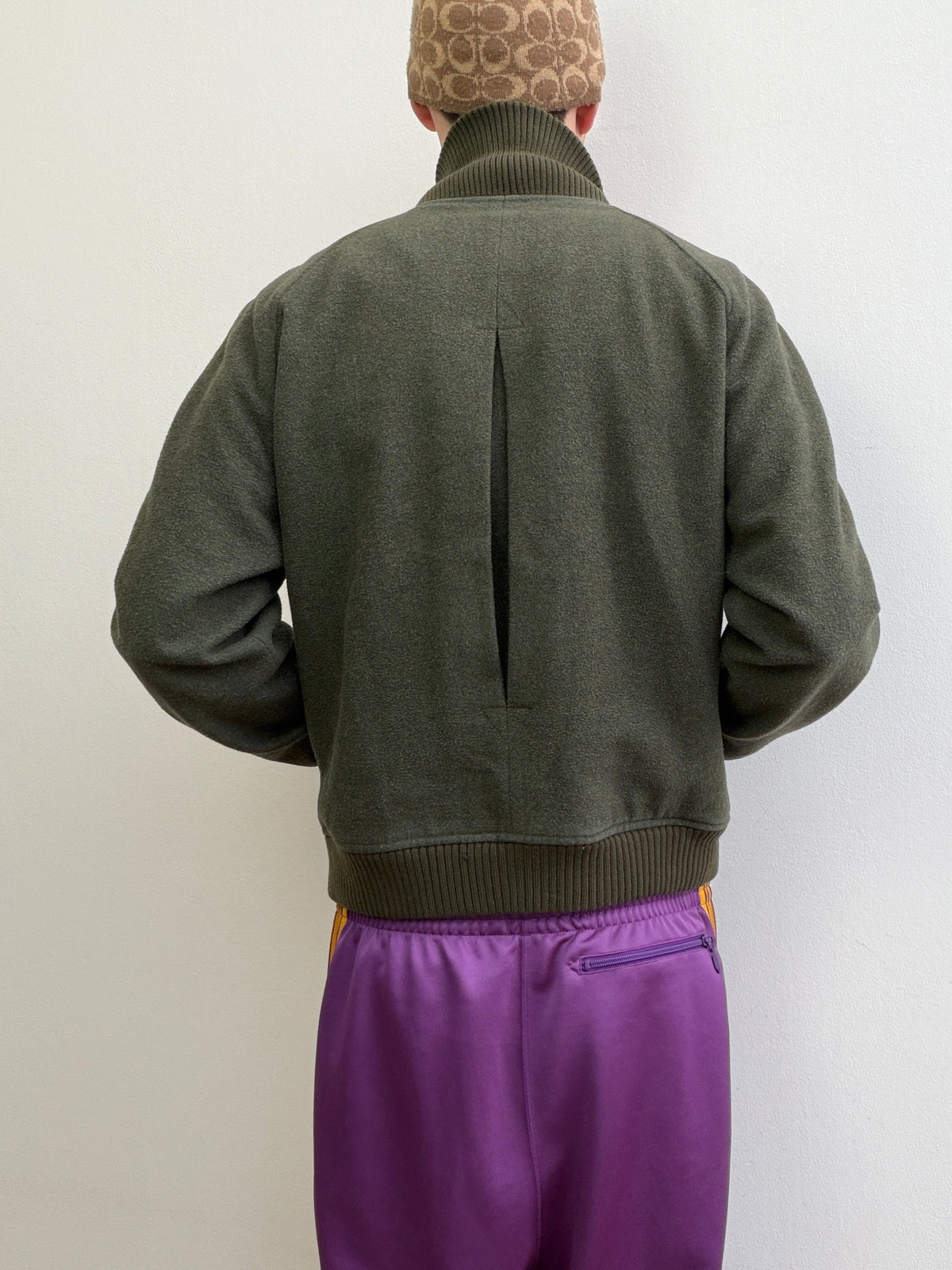 Burberry 90s Wool Bomber Jacket | Medium, Red
