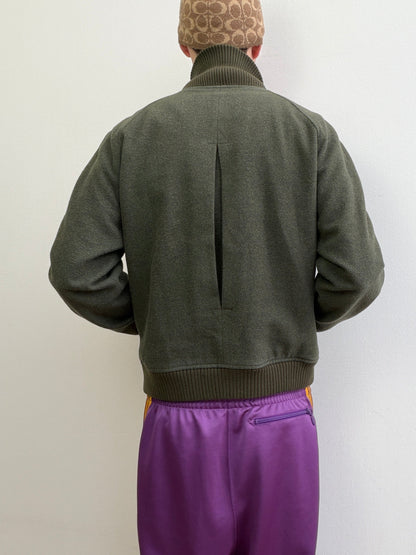 Burberry 90s Wool Bomber Jacket | Medium, Red