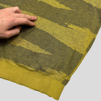 Issey Miyake 2002 Brush Stroke Knitted Shortsleeve Crewneck - M/L