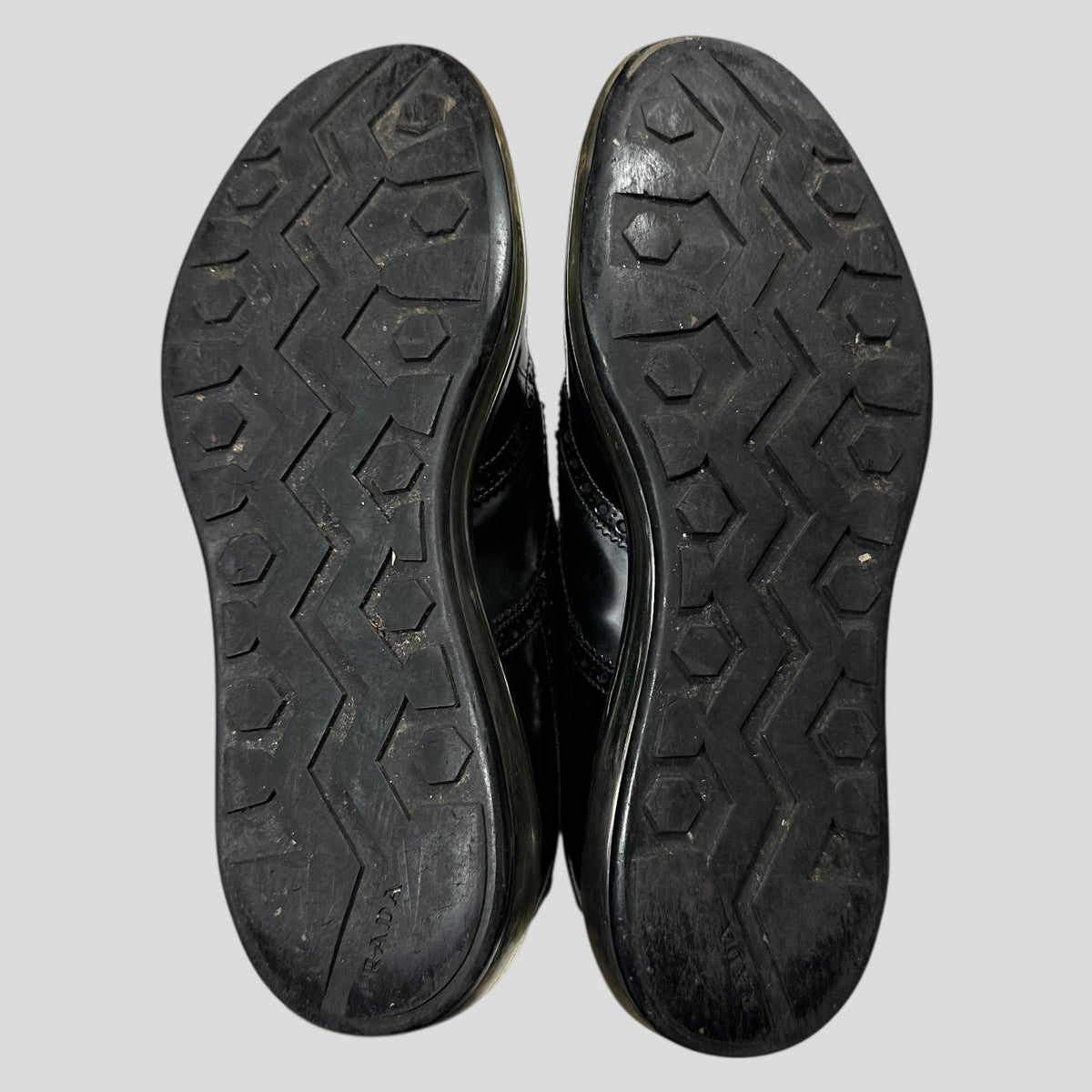 Prada Air Levitate Brogues Black Leather Derby Shoes - UK9 | O/S, Black