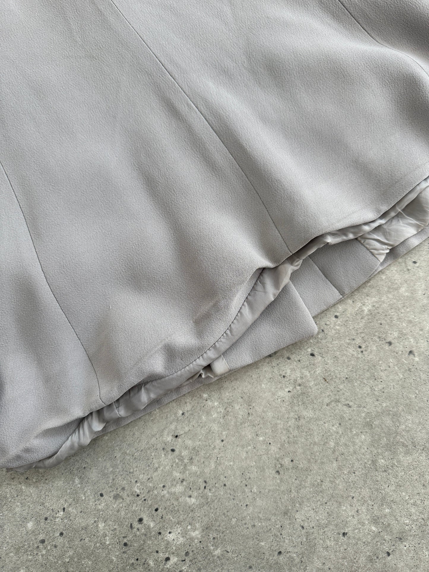 Emporio Armani High Neck Fitted Minimal Blazer Jacket - S/M