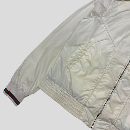Gucci by Tom Ford 00’s Nylon Military Web Bomber Jacket - M/L | Default Title, White