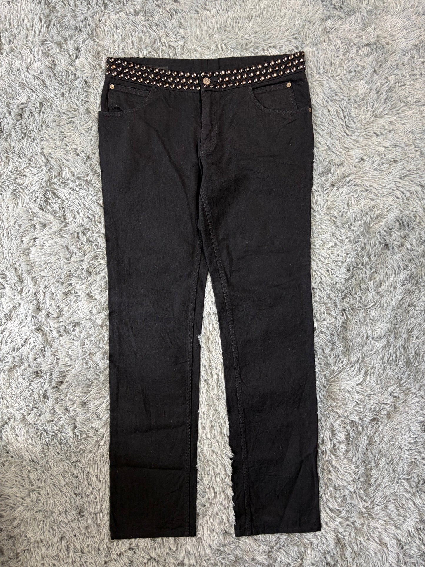 Gucci FW08 Runway Chrome Studded Rock n Roll Jeans - IT52 | O/S, Black