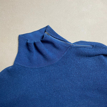 A/W 1988 Indigo Blue Side Zip Turtle Neck Pullover Fleece