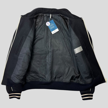 Dior AW05 by Hedi Slimane Contrast Piped Wool Varsity Jacket - IT52 (M/L) | Default Title, Multicoloured