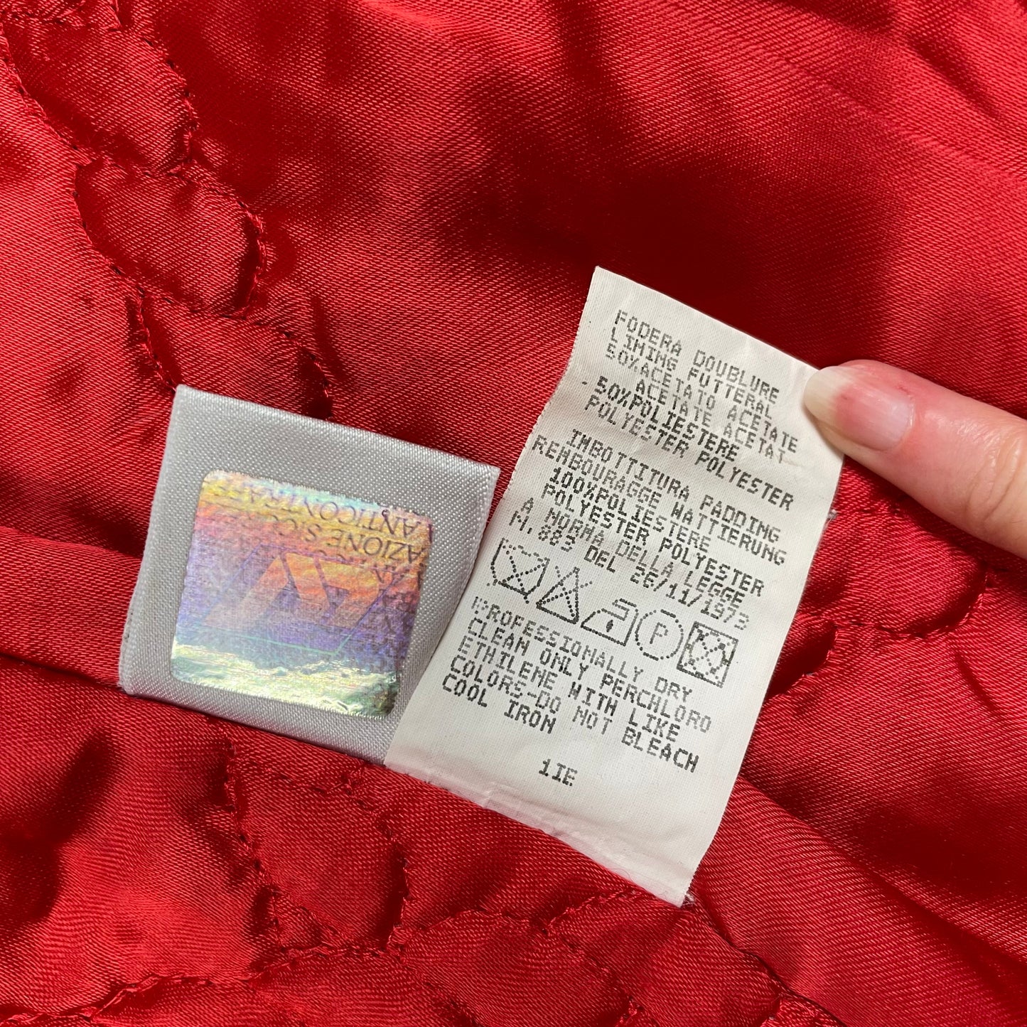 Versace c.1994 red boucle coat | S/M, Red