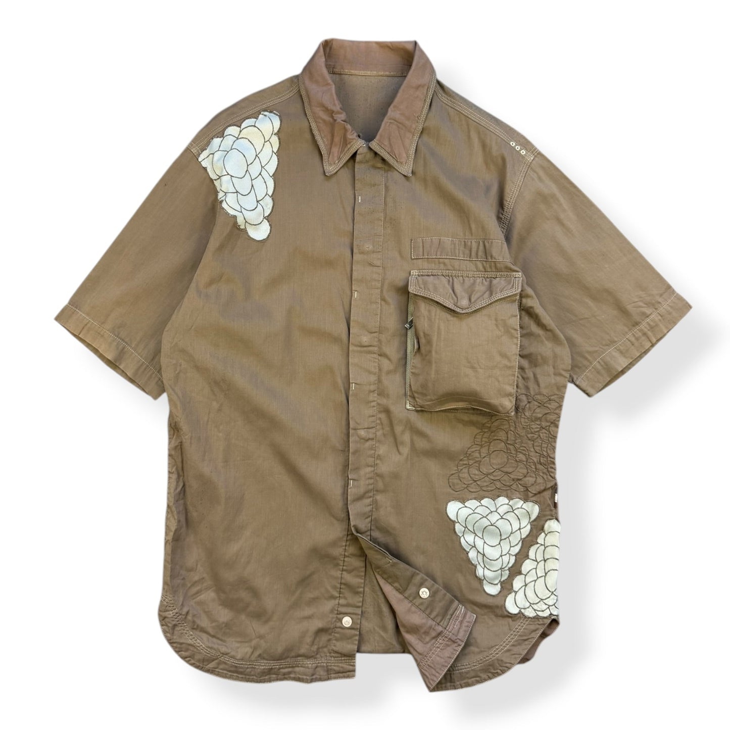 2000's Maharishi Geometric Pattern Shirt (S) | Default Title, Blue