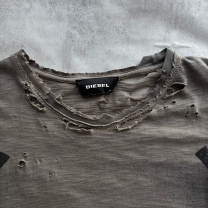 DIESEL DISTRESSED TOP | O/S, Red