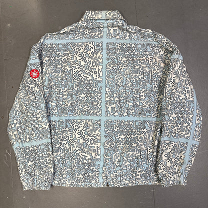 Cav Empt 2019 Noise Printed Brushed Cotton Jacket In Blue & White ( XL )