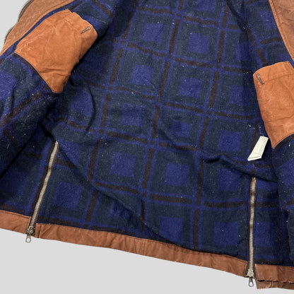 CP Company 1994 Waxed Heavy Cotton Flannel Lined Work Jacket - IT48 (L/XL) | Default Title, Blue