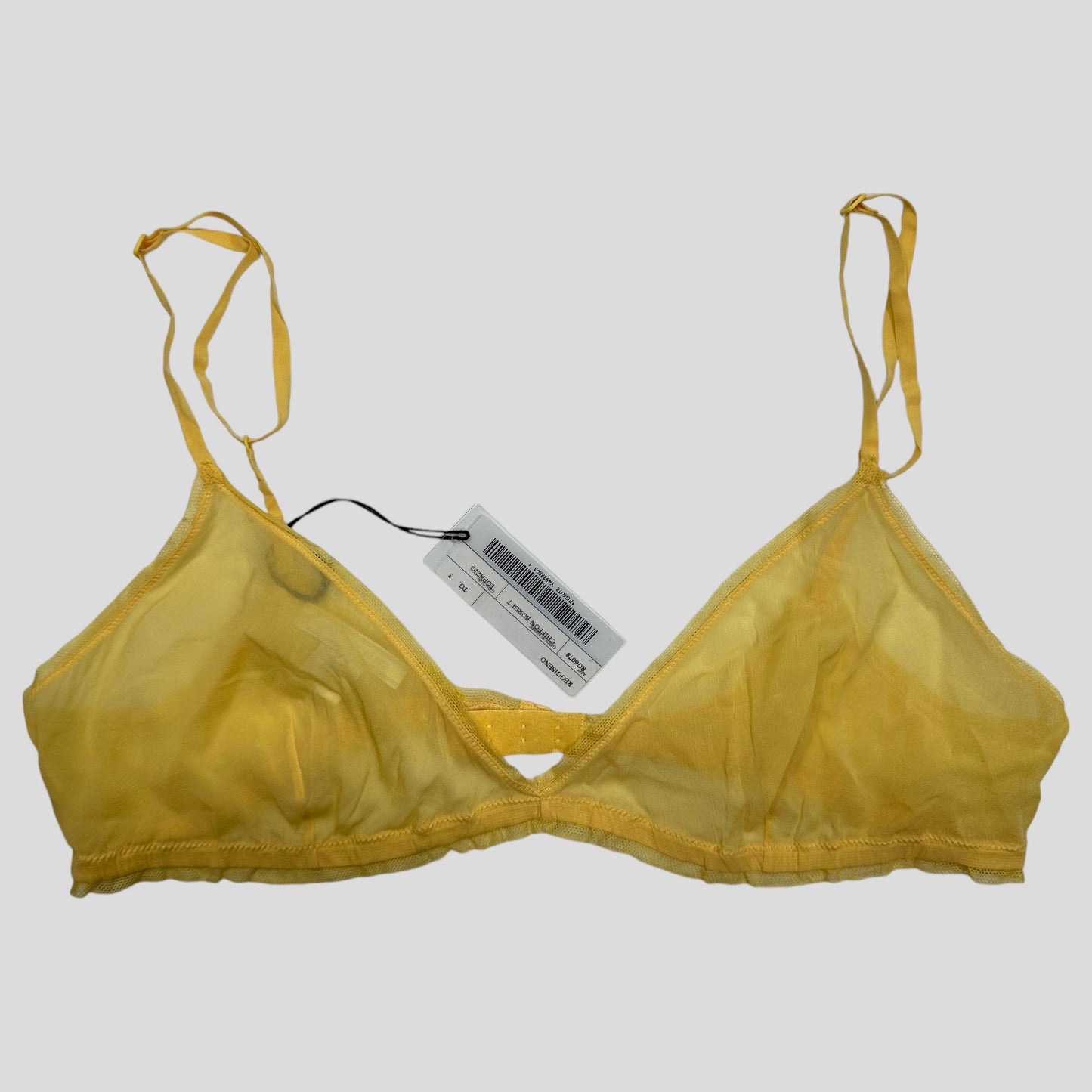 Prada Milano Topaz Silk Sheer Unlined Bra