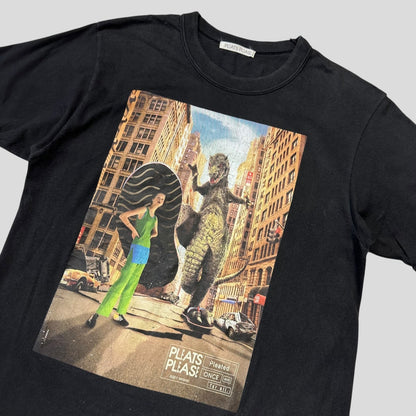 Issey Miyake Godzilla Pleats Please Poster Graphic T-shirt - XS/S | XS, Black