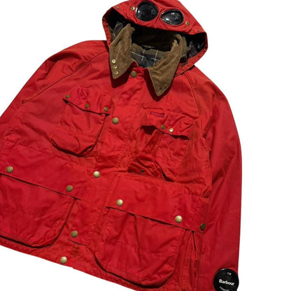CP Company Barbour 2023 Creel Wax Goggle Jacket | Large, Black