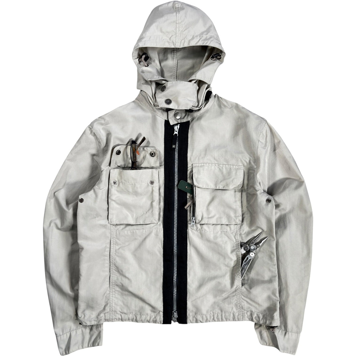 Armani Jeans 00’s Multipocket Convertible Jacket M | Medium, Black