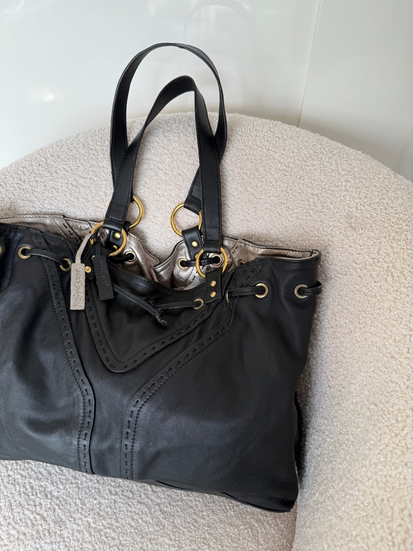 Yves Saint Laurent Rive Gauche Leather Reversible Tote Bag | O/S, Multicoloured