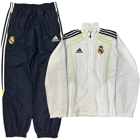 Adidas Real Madrid 2010/11 Tracksuit In White & Black ( M ) - Known Source