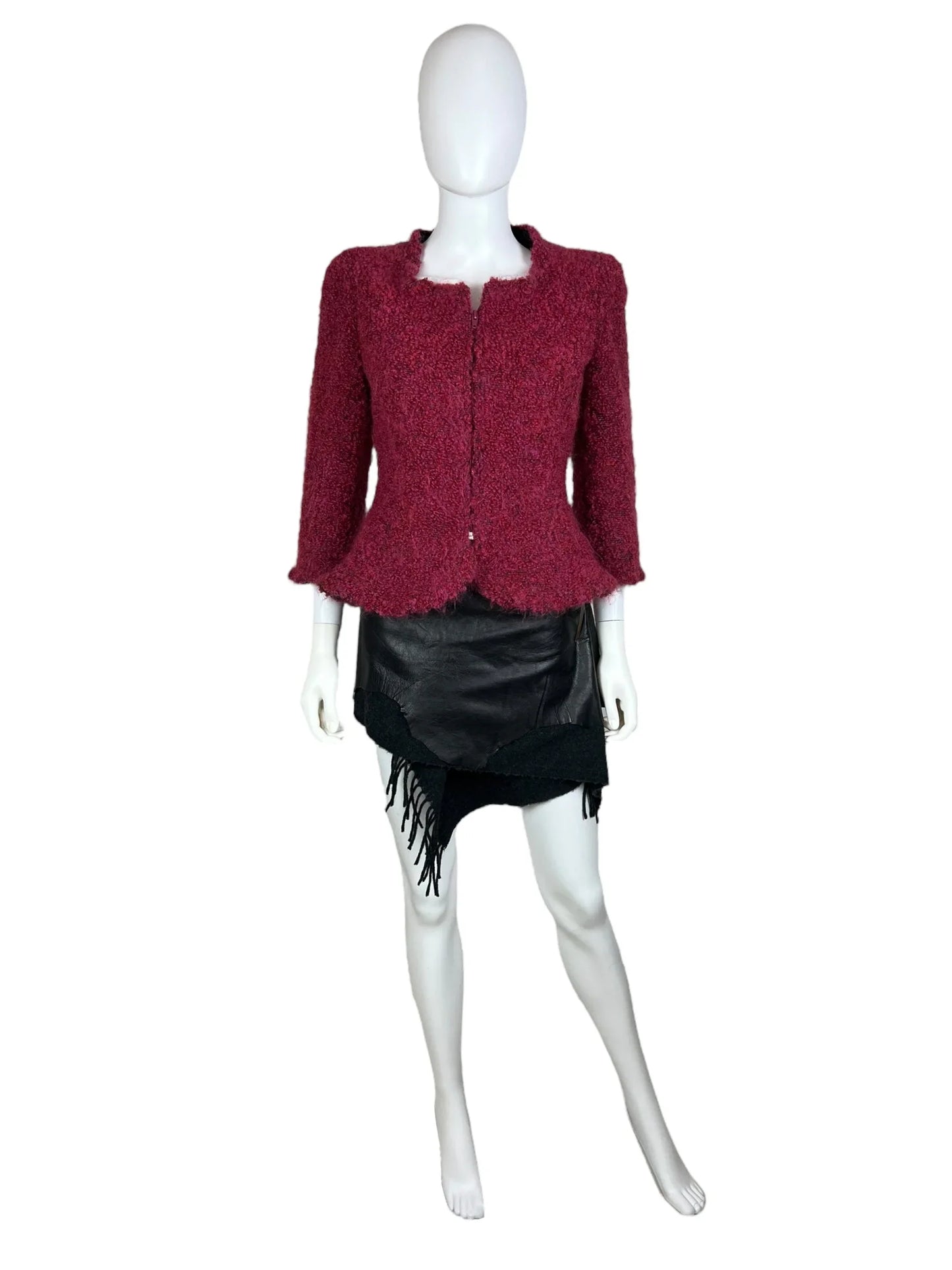 Armani Collezioni 2003 boucle cherry red jacket