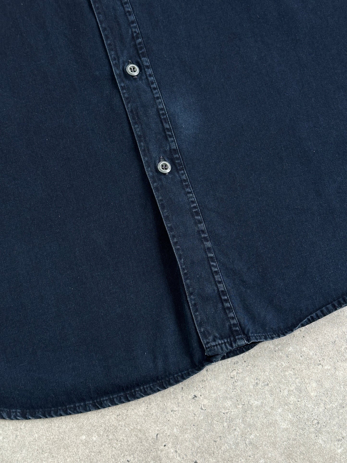 Armani Jeans 1990s Denim Logo Shirt - XL