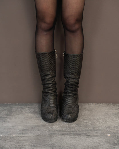 RICK OWENS A/W10 GLEAM PYTHON TURBO WEDGE HEELS (EU 41)