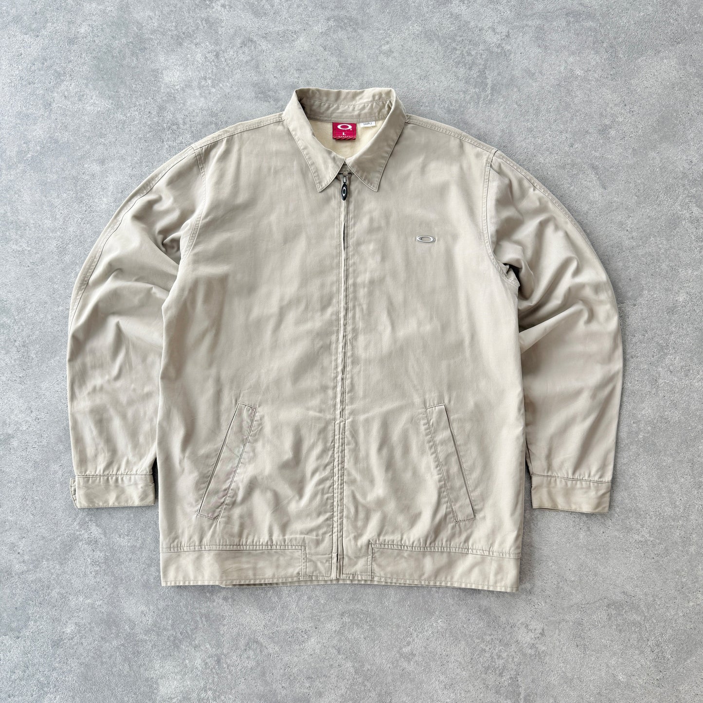 Oakley 2004 sample heavyweight metal logo Harrington jacket (L)