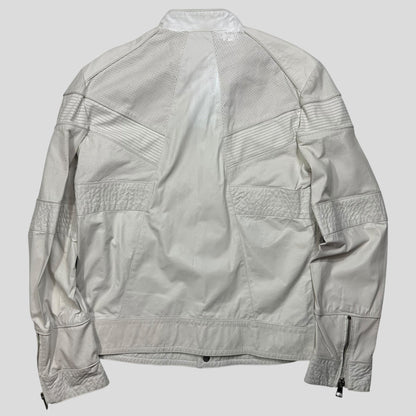 Gucci 2010 Nappa Leather Café Racer Perforated Panelled Biker Jacket - IT52 (M) | Default Title, Red