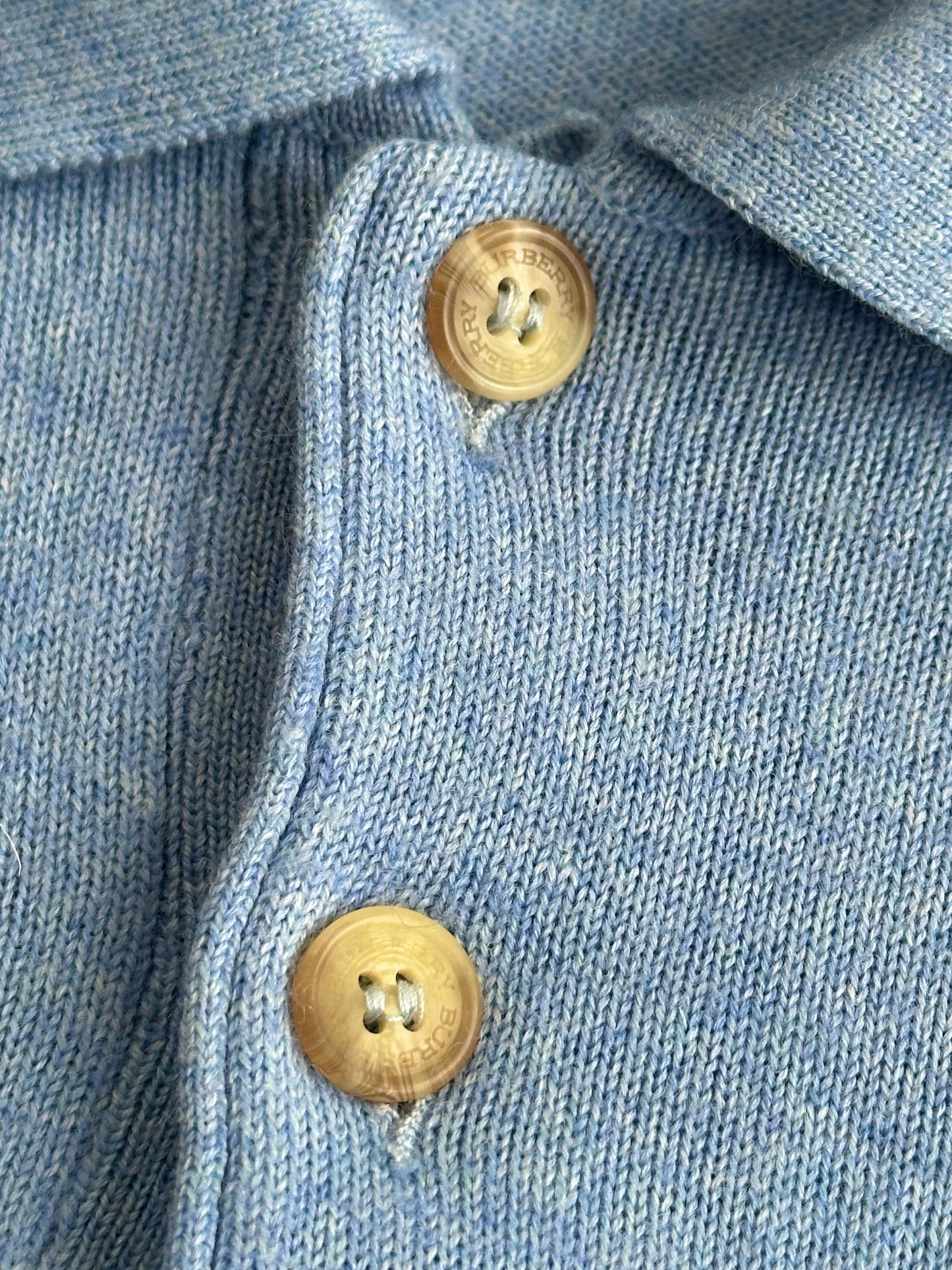 Burberry London 2000s Merino Wool Polo Logo Jumper - XL